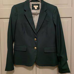 J Crew Green Wool Blazer